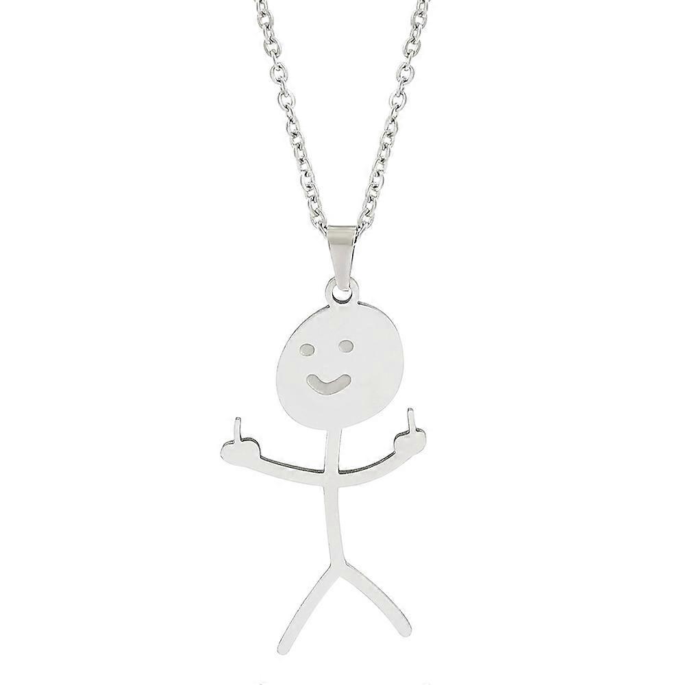 Funny Doodle  Silver Silver necklace