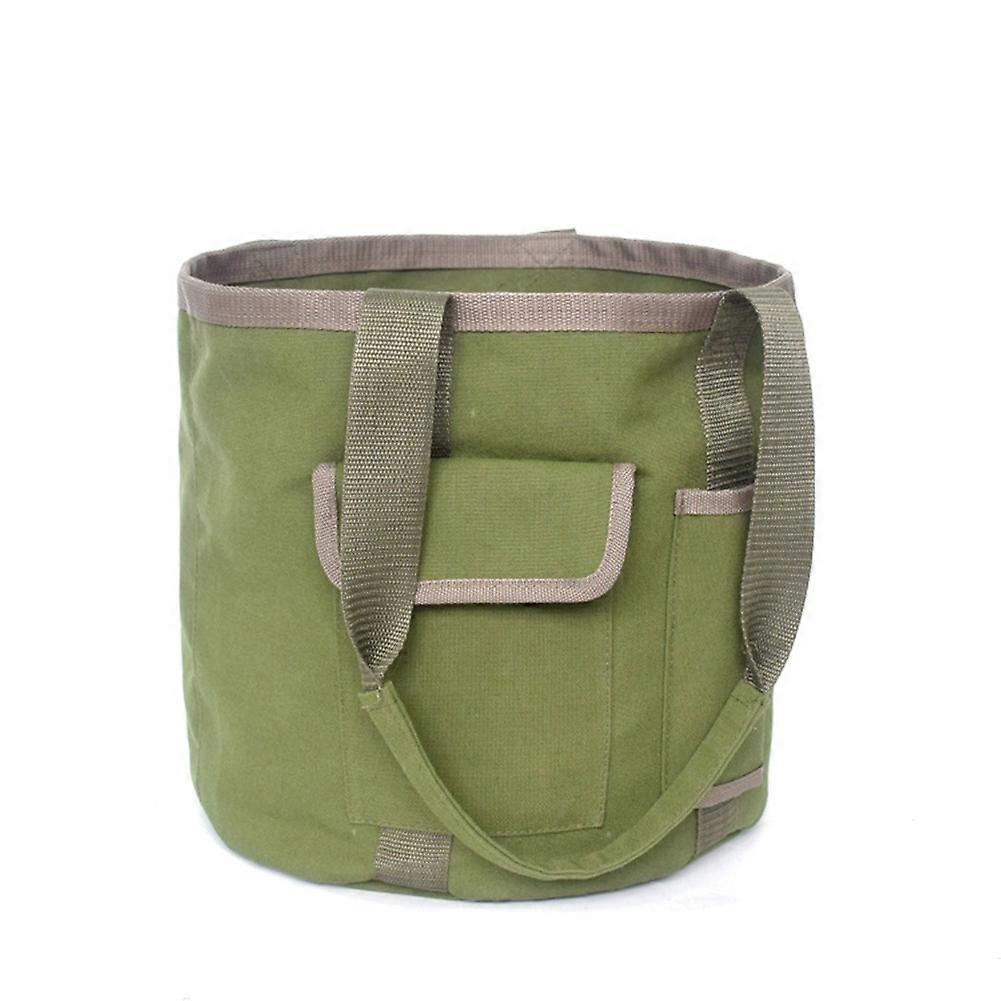 Portable Waterproof Canvas Gardening Tools Storage Bucket Handbag Home Organizer KAESI