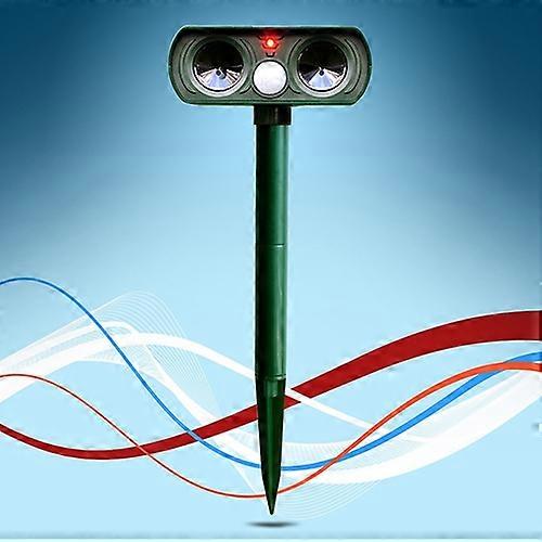 Solar Power Cat Dog Ultra Sonic Flash Light Animal Repeller Garden Outdoor KAESI