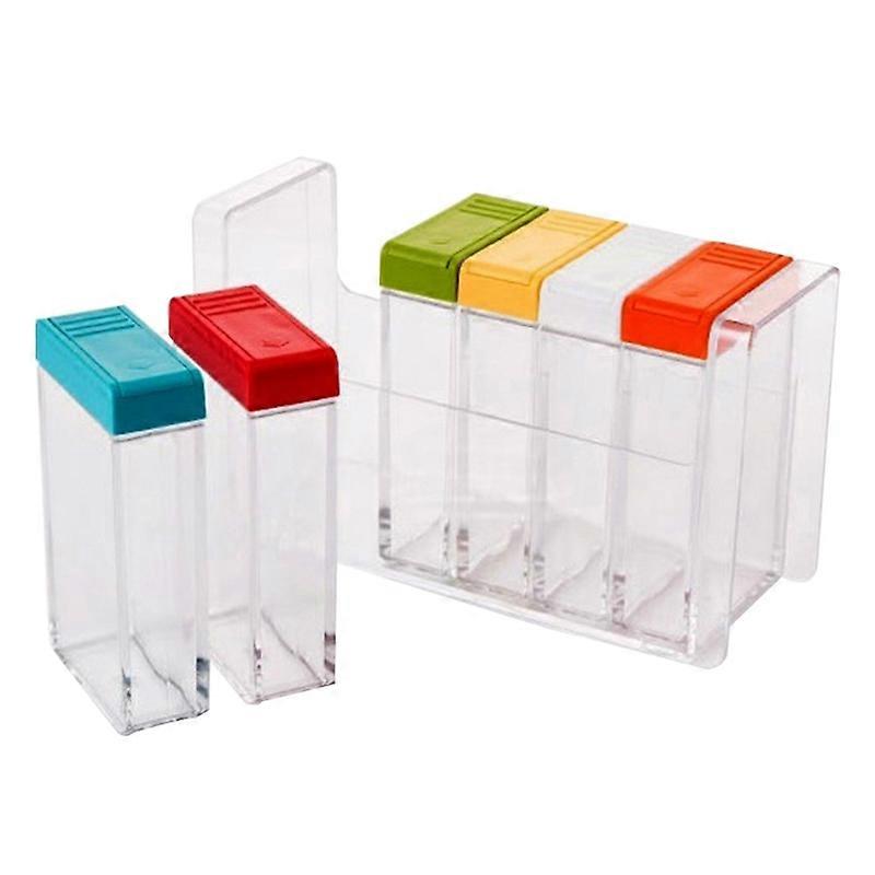 6in1 Spice Container Jar Condiment Dispenser Salt Seasoning Box for Kitchen KAESI
