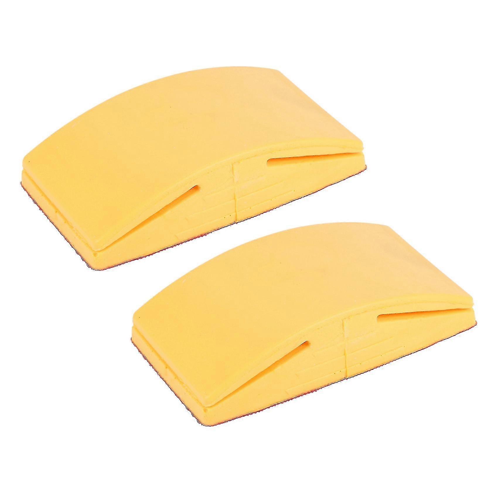 2x 5 Inch Sanding Block Rubber Hook Loop Backing Pad Sandpaper Holder Hand Grinding Block Polishing