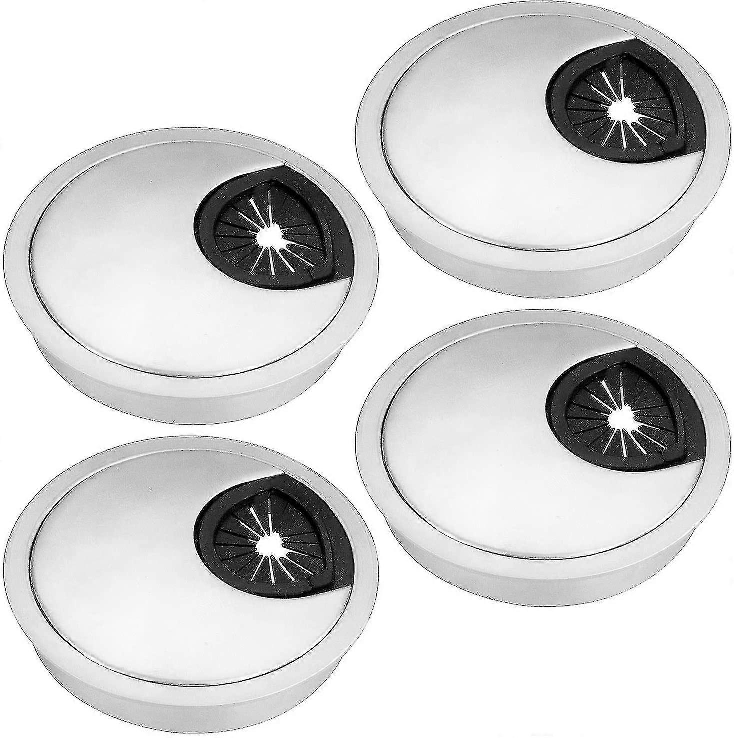 4pcs Recessed Round Cable Grommet, Desk Table Cable Pass 60 Cm Cable Pass