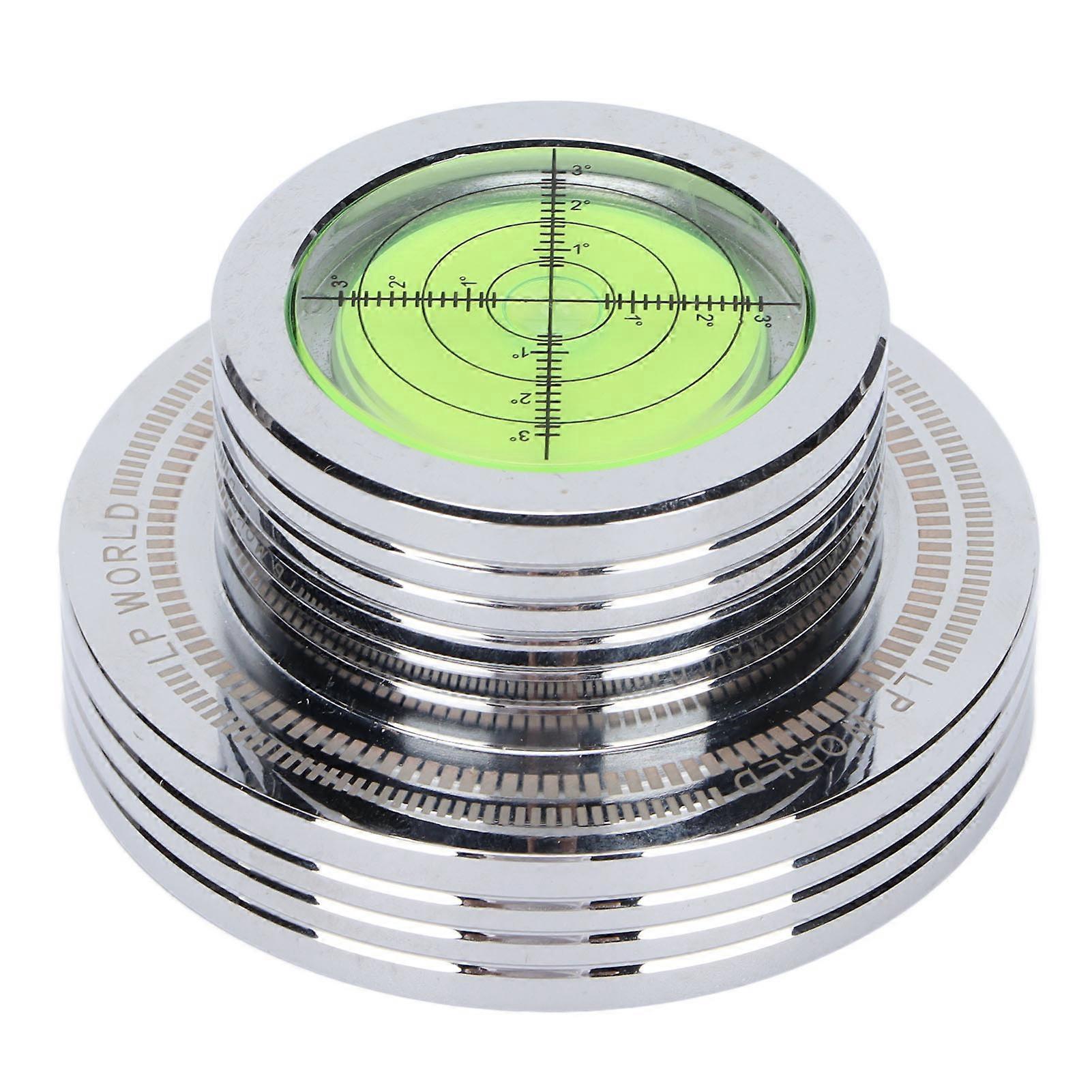 Record Weight Stablizer Turntable Disc Clamp with Bubble Leveling for LP Record Player 50HzSilver