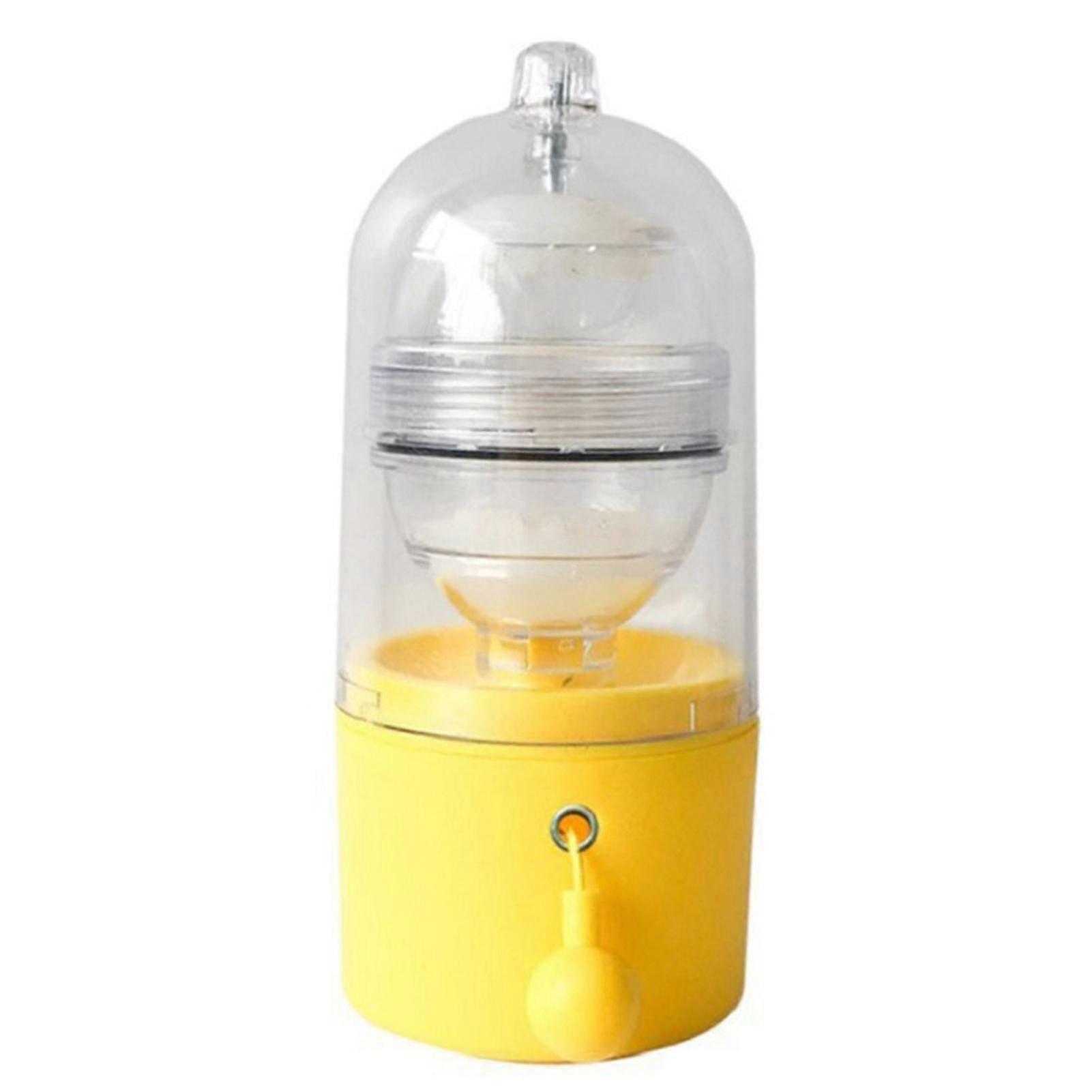 Egg Scrambler Shaker Silicone Pad With Pulling Rope Pulling Force Rotating Design White Yolk Whisk
