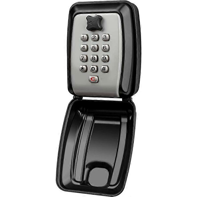 Waterproof Key Safe Box Wall-Mounted Key Box Outdoor Key Box Safe Key Box Wall-Mounted Key Safe Box-Share Access to Your Keys Safely Black 121X95X62mm