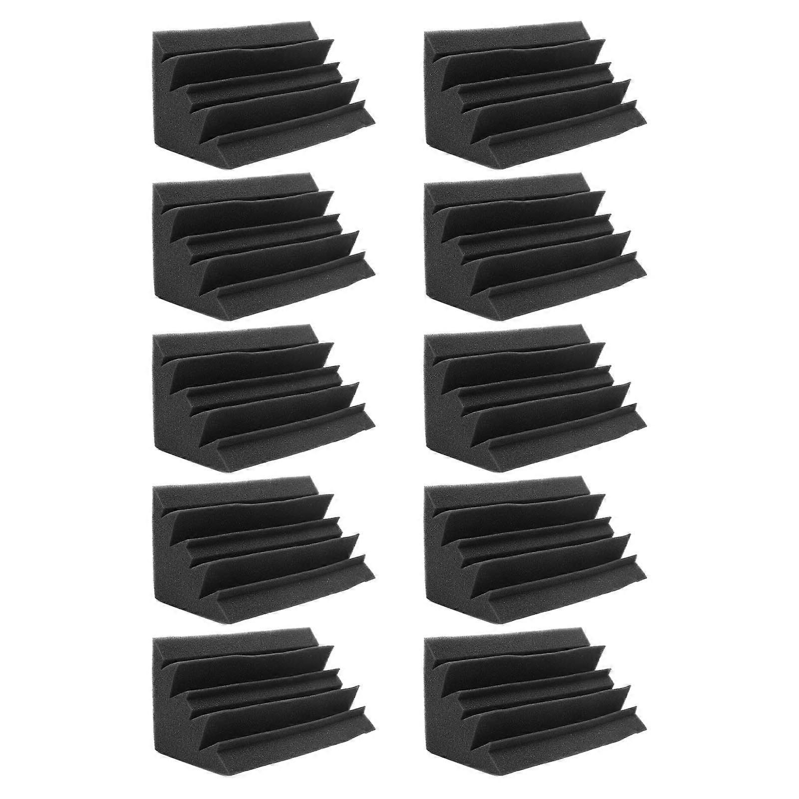 10Pcs Acoustic Foam Noise Pollution Reducing Polyurethane Sound Absorption Foam Panel