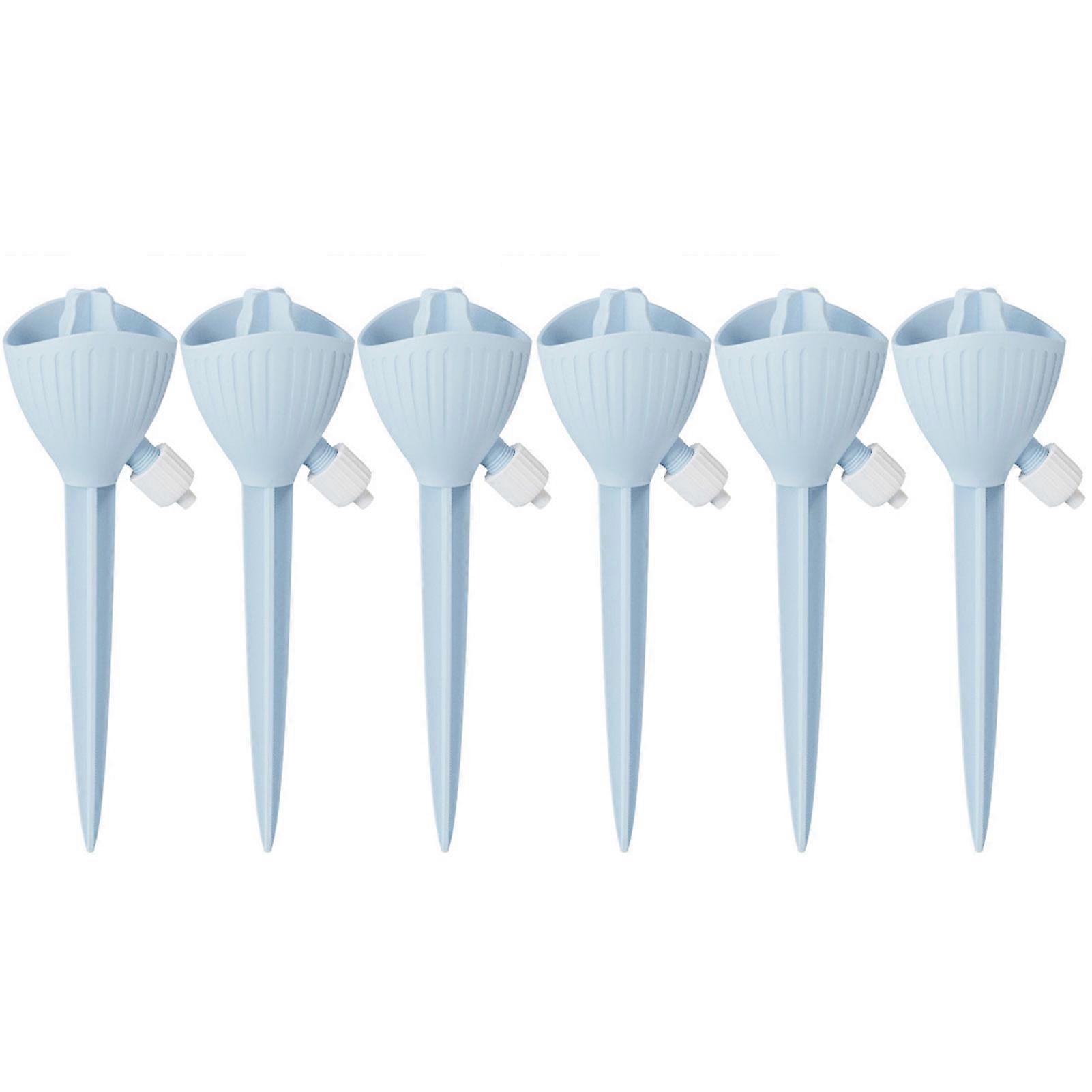 6Pcs Flower Self Watering Devices Plant Stakes Adjustable Easy to Install Automatic Plant Watering Devices Water Seepage Spikes