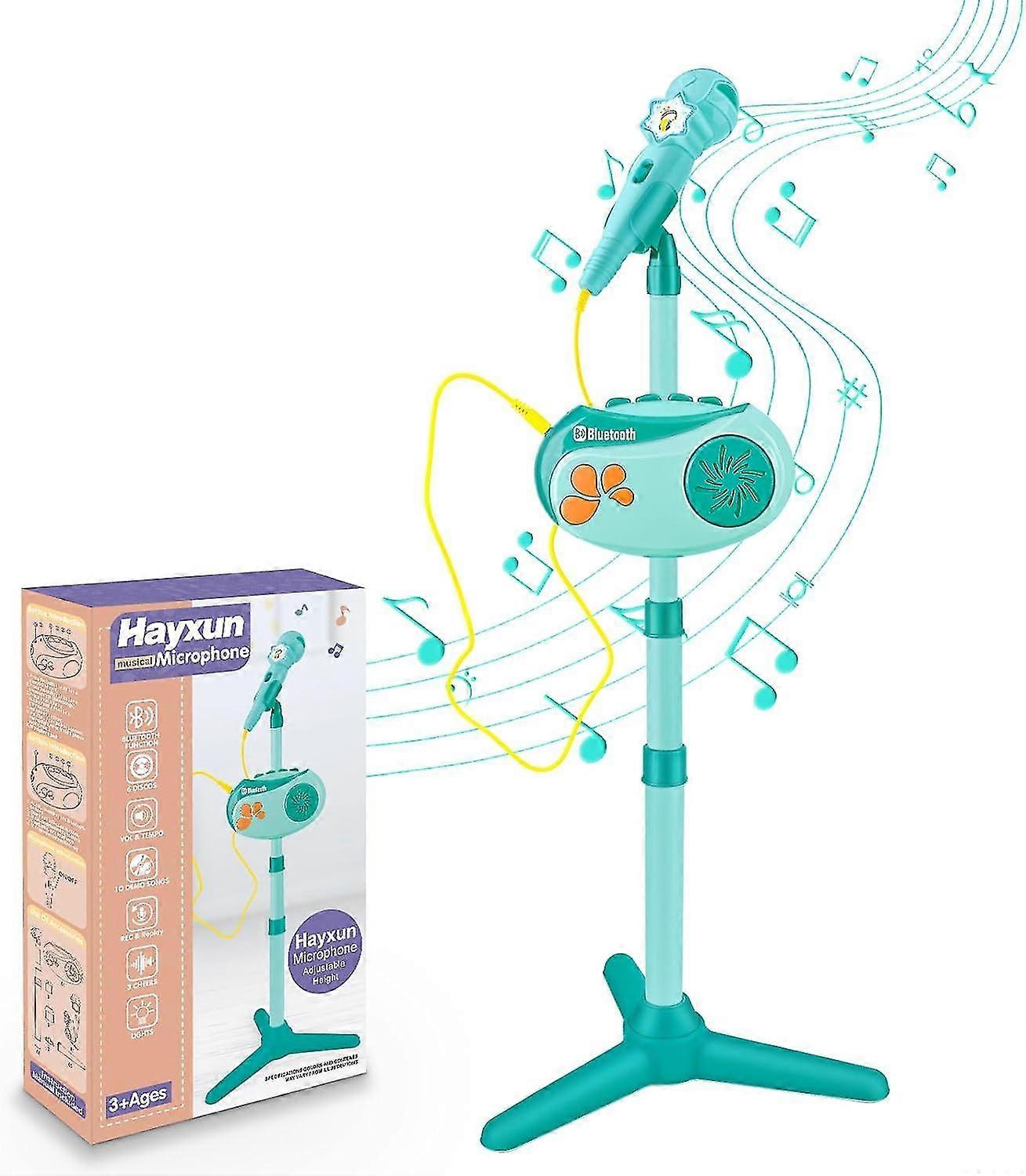 Kids Karaoke Machine For Girls With Adjustable Stand, Bluetooth Karaoke Microphone With Vioce Changer, Singing Recorder - Microphones For Singing Birt