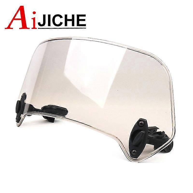 Exquisite Universal Motorcycle Scooter Adjustable Clip On Windscreen Windshield Extension Spoiler Wind Deflector Adjustable Lockable