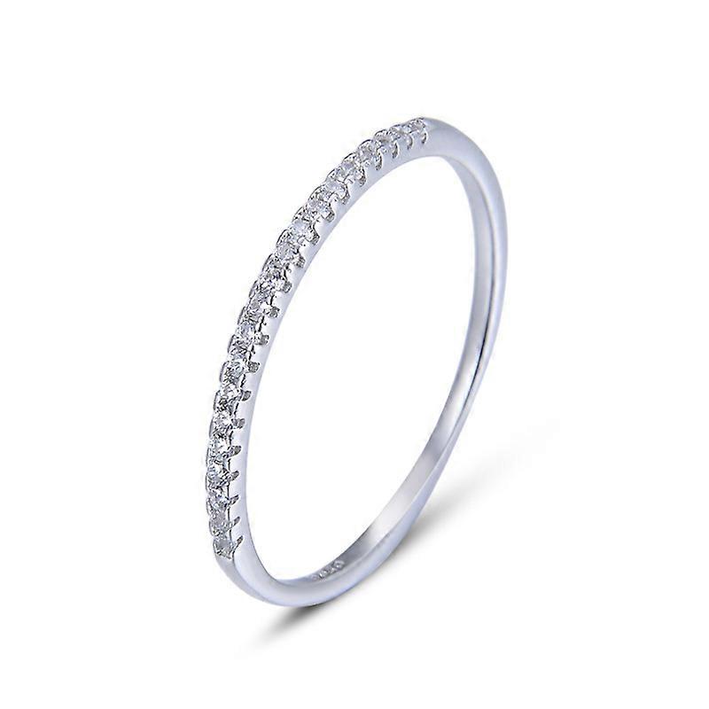 Sterling Silver Simulated Diamond Stackable Rings Women's Eternity Ring