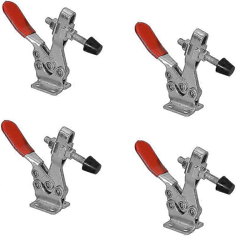 Quick Release Horizontal Toggle Clamp Rubber Pressure Tip - Hold Down Hand Tool, 225D(4 Pack)