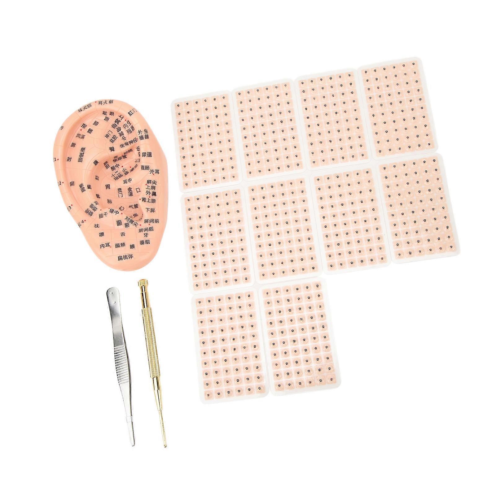 600Pcs Acupressure Ear Beads Massage Acupoint Pressure Stimulation Paste Ear Counts for Home