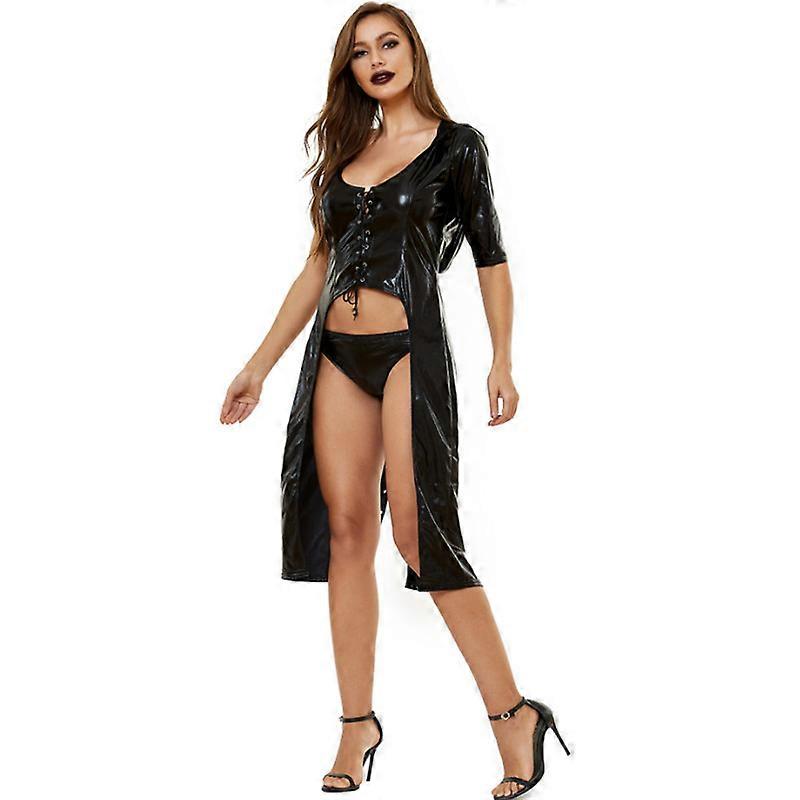 knee length dresses for ladies BG Shadowheart Women Black Leather Outfit Party Carnival Halloween Cosplay  Costume main image 0