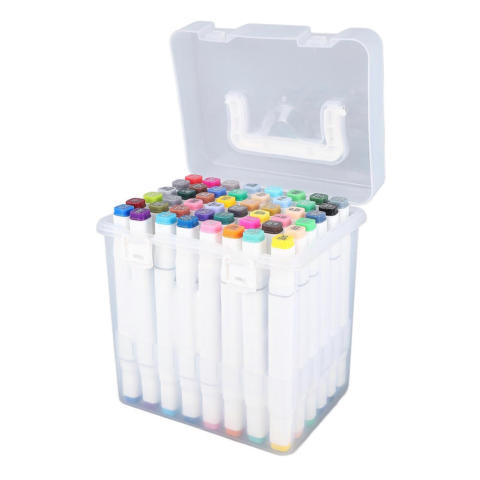 48Pcs Graffiti Marker Öl Basis Tinte Doppelseitige Reiche Farben Box Packed Farbe Marker für DIY Handwerk Kinder Erwachsene