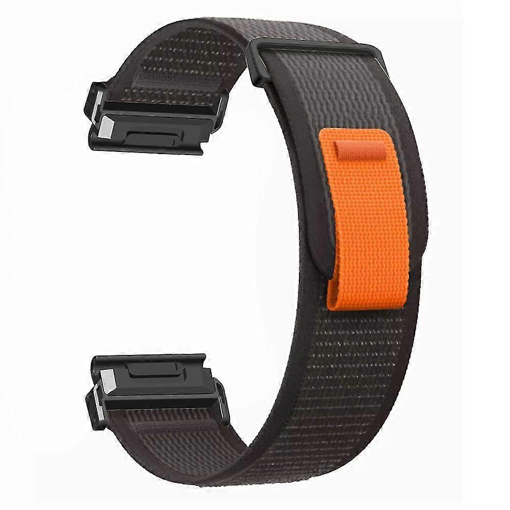 For Coros Vertix 2 / Garmin Fenix 7X / 6X / 5X 26mm Trail Loop Nylon Band Soft Watch Strap - R