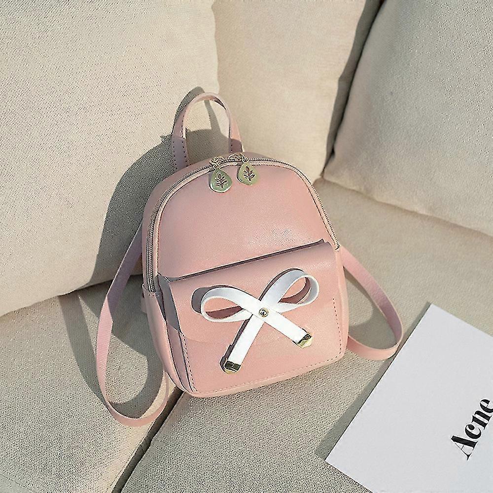 Backpack Girls Bowknot Cute Leather Backpack Mini Backpack Purse