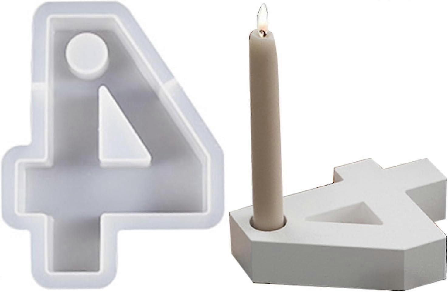 1-4 عدد العفن، DIY سيليكون العفن، 3D اليدوية شمعة حامل القوالب، الجص العفن، شمعة حامل العفن