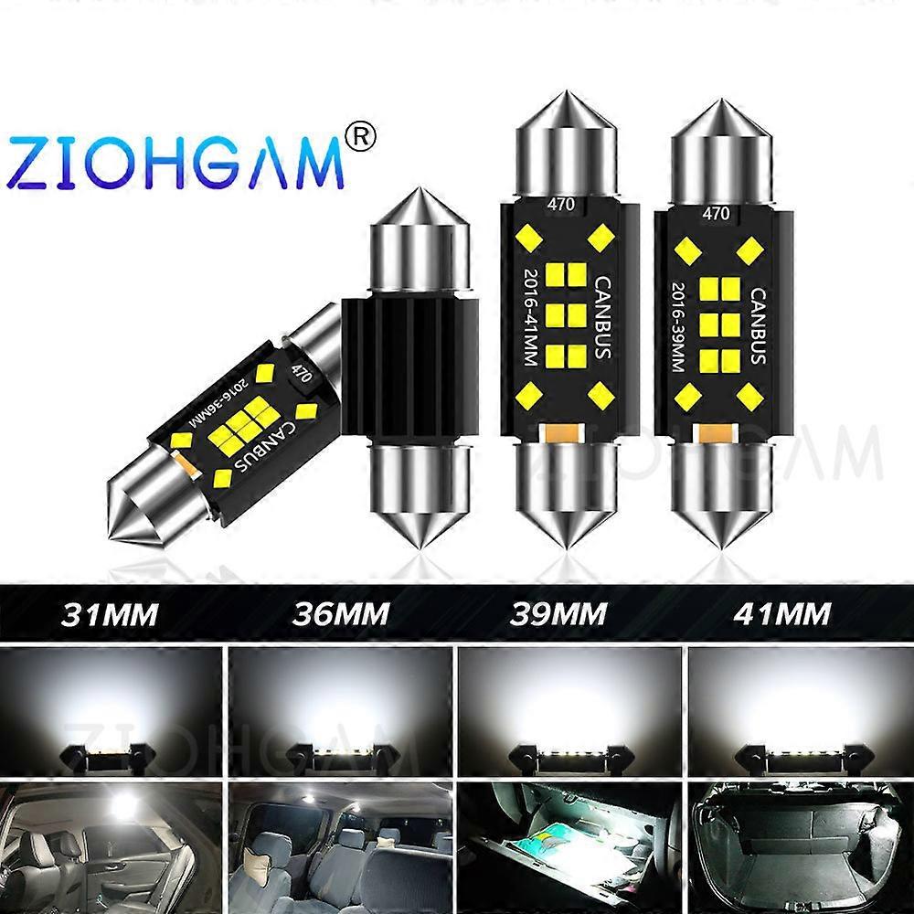 ZIOHGAM 1x C5W Led 31mm C10W Festoon Bulb 36mm 2016 SV8.5 Super Bright Dome 39mm 41mm Door Trunk Signal Lamps Interior car light