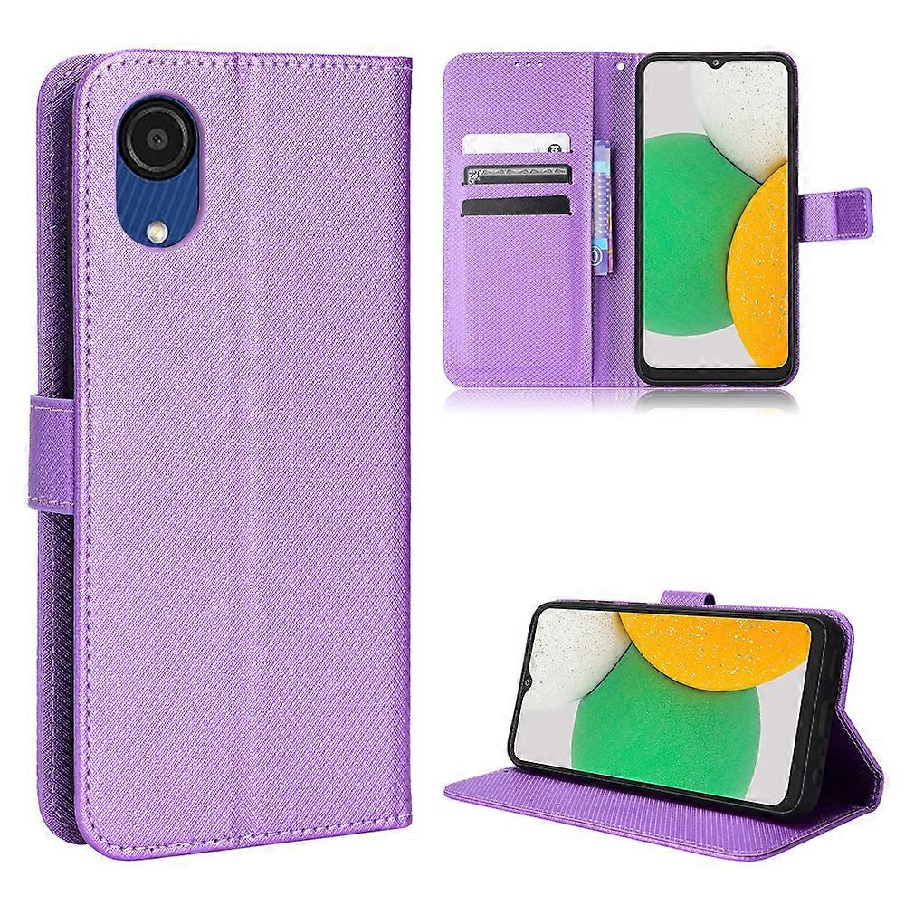 Compatible with Samsung Galaxy A03 Core Wallet Case Diamond Pattern Pu Leather Cover With Magnetic Closure Card Slots
