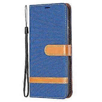 Phone case cover Folio flap leather cover suitable for Samsung Galaxy S21 iron blue jeans