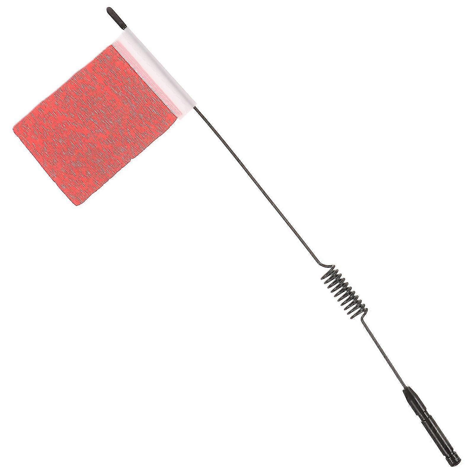 RC Climbing Car Antenna with Flag RC Car Part Simulation Signal Line with Flag Metal RC Decoration