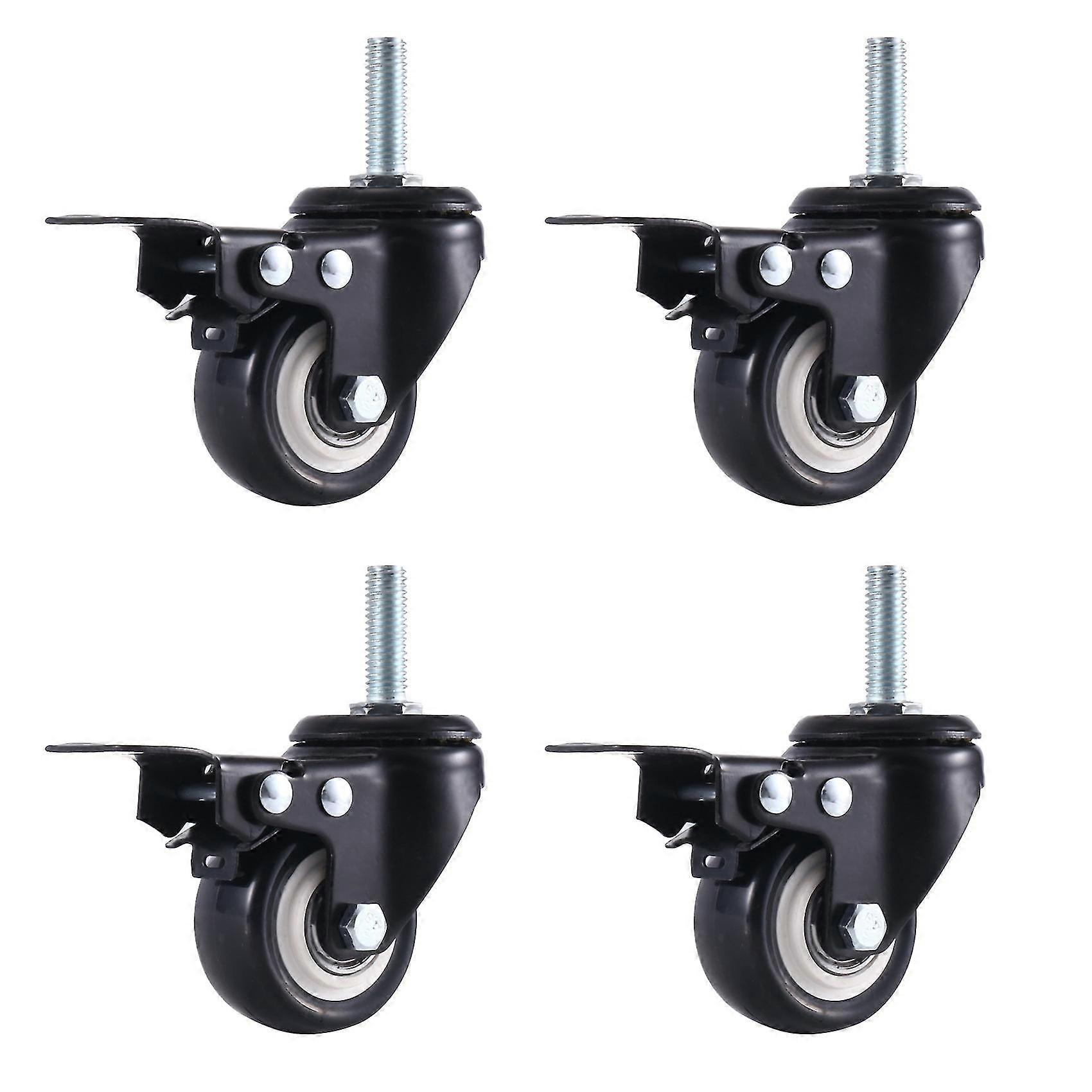 2in Casters , 38in 16 X 1in(screw Diameter 38in, Screw Length 1in) Casters Wheels, No Noise 4 Pac