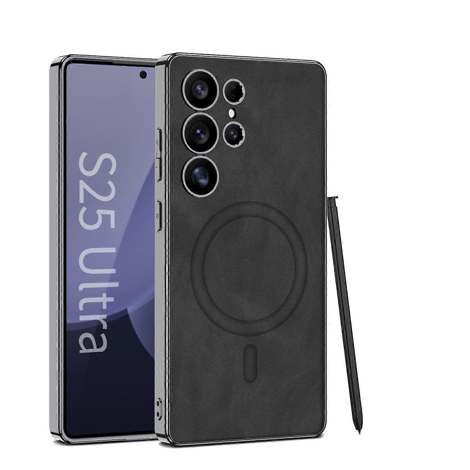 for Samsung Galaxy S25-Ultra Case: Magnetic Shockproof Slim Cell Phone Cover - Military Grade Drop Proof Hard Back Anti-Fingerprint Protective Case