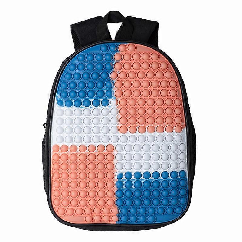 POP It Backpack Anime real Rainbow Color Push Bubble Teenager Laptop Pink Book Bag Schoolbags Funny Family Game