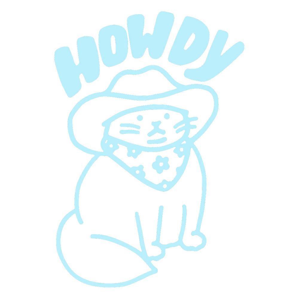 Funny Car Decals Howdy Cat Design Car Window Stickers Laptop Decal Auto Waterproof Vinyl Accessories Decors