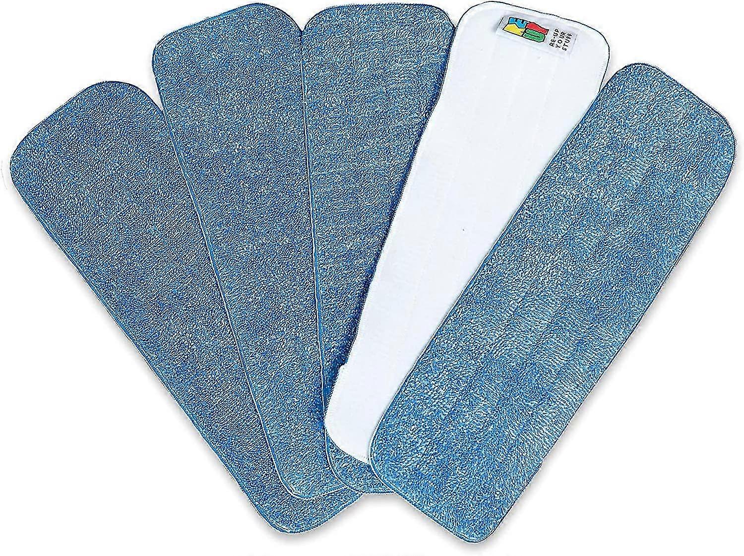 Replacement Microfiber Mop Heads For Wet And Dry Mops, Compatible With Bona Floor Care System (5 Pack)