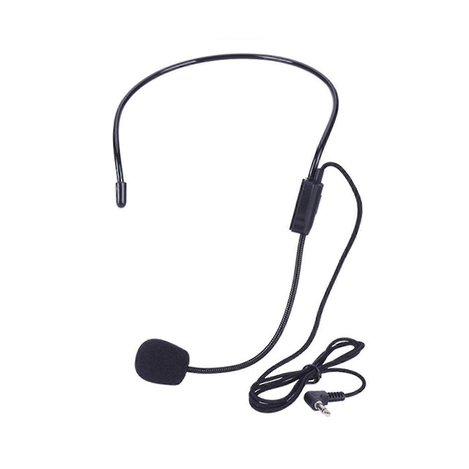 Head-mounted Microphone Universal High Sensitivity Portable 3.5mm Plug Mini Headset Conference Wired