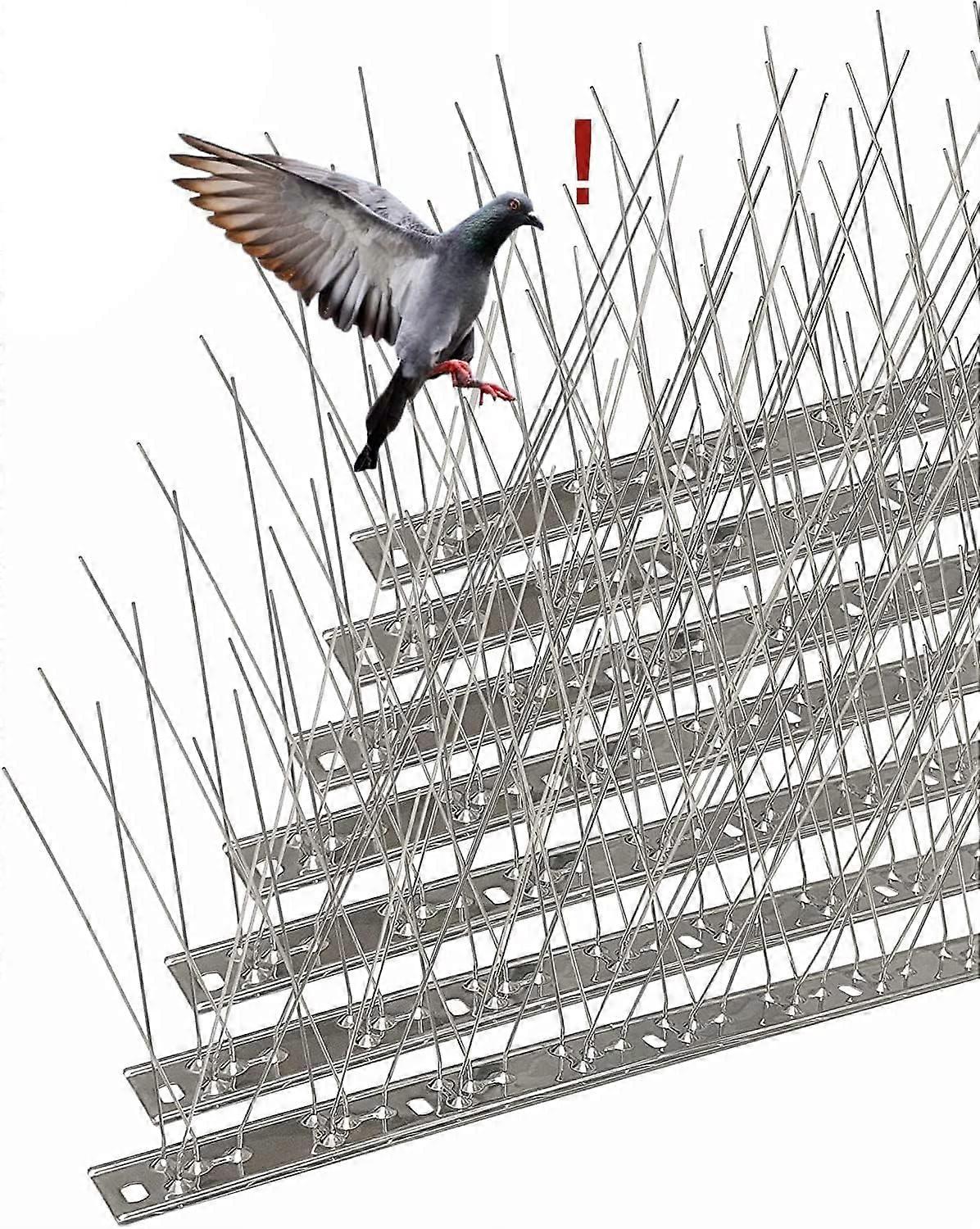 25cm Stainless Steel Pigeon Spike, Pack of 30 Bird Spikes for Scaring Pigeons, Crows, Sparrows, Cats, Animal Friendly Bird Spike