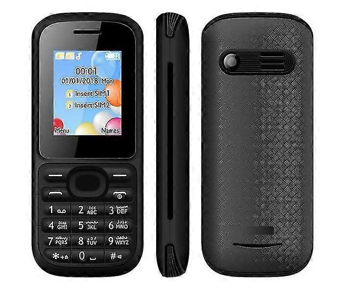 Black Dual SIM Dual Standby Phone for Seniors