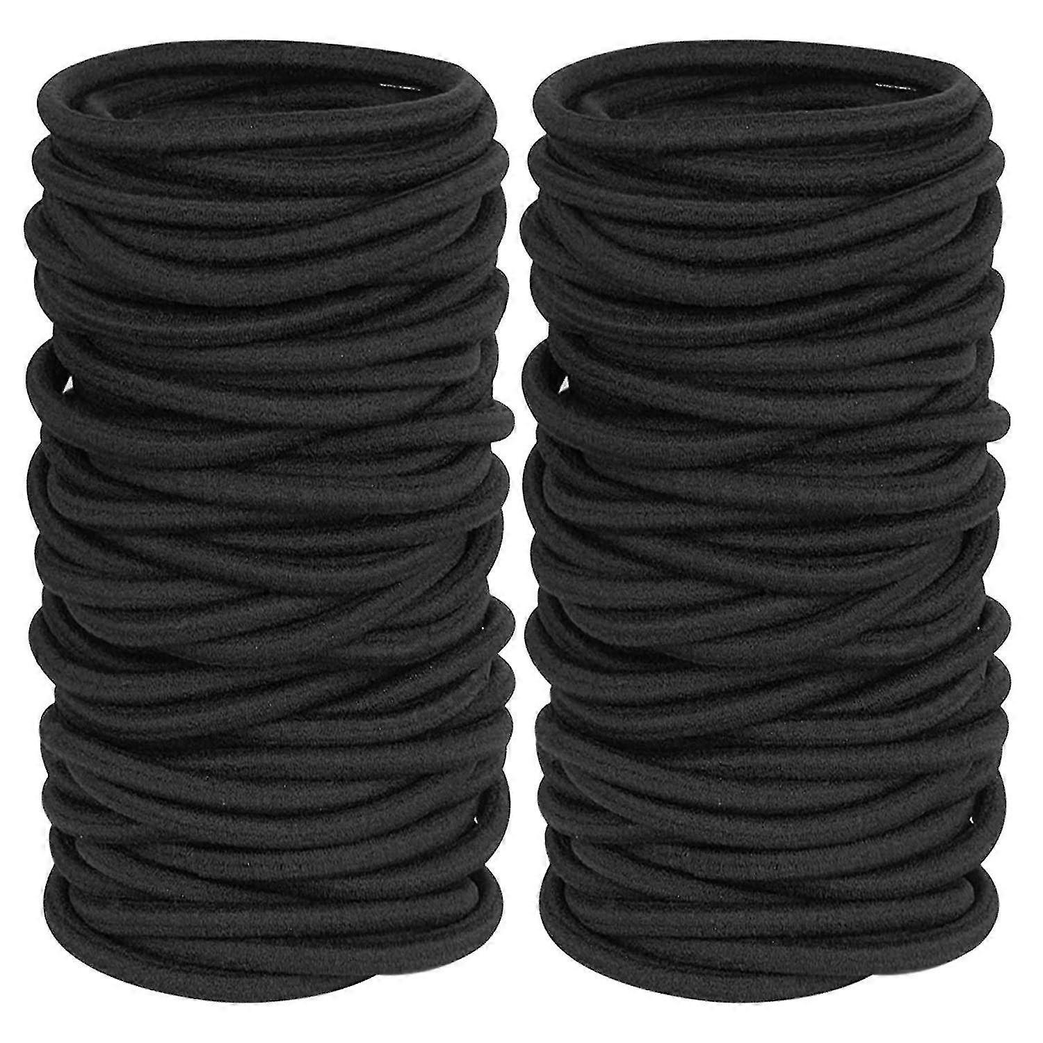 120pcs Black Ponytail Barrette Headbands