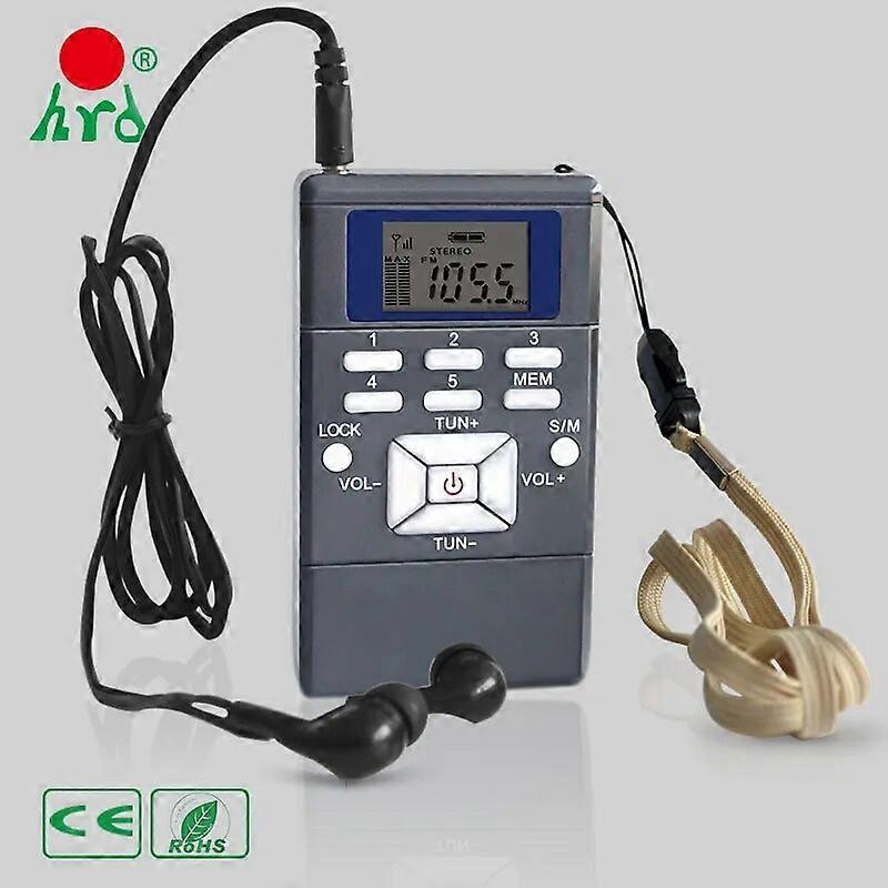 LED Display Digital FM Radio Mini Speaker Portable Receiver Display Dual Channel Single Band Music Player HRD-102 Radio