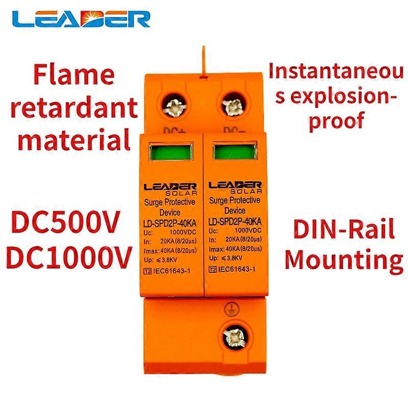 LEADER Δωρεάν ShoppingCE εγκεκριμένο 2P DC 1000V SPD 20-40kA DC Surge Suppressors DC Surge Protector για την προστασία ηλιακών συστημάτων