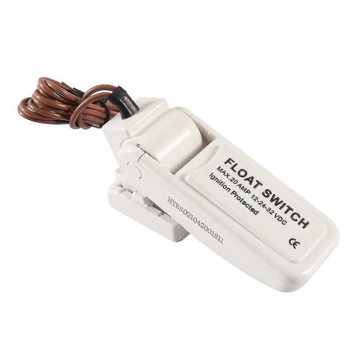 Automatic Boat Bilge Pump Float Switch 12v 24v 32v Ignition Protection Mercury (1 Piece, White)