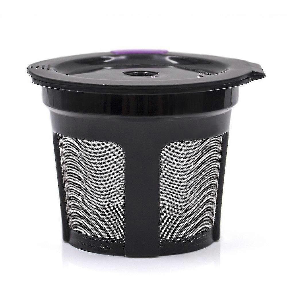 Pod Mesh Cup Reusable Coffee Single Filter Solo Stainless Bakeware Glass Bakeware Sets (2pcs, Black+purple)