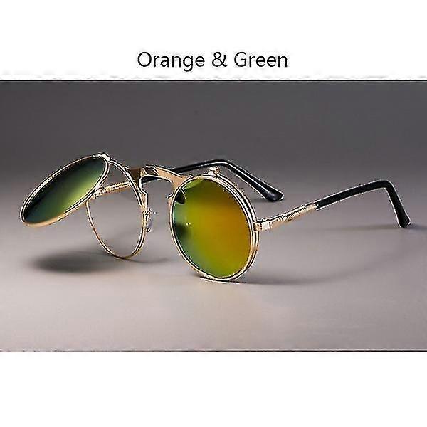 Vintage Flap Round Sunglasses Round