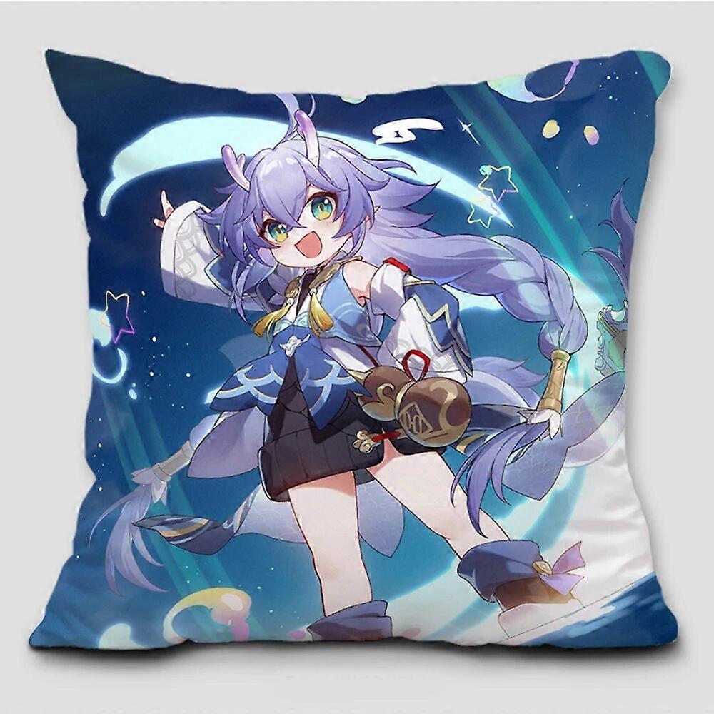 Anime Honkai Star Rail Pillowcase Cosplay Cute Comic Print Cushion