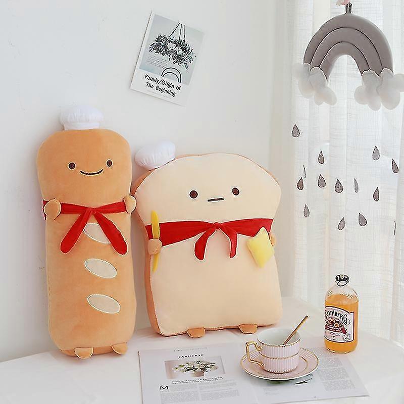 Simulation Bread Plush Toy Toast Baguette Soft Stuffed Pillow Cushion Doll Bedding For Adults Kids High Quality Gift For Kids
