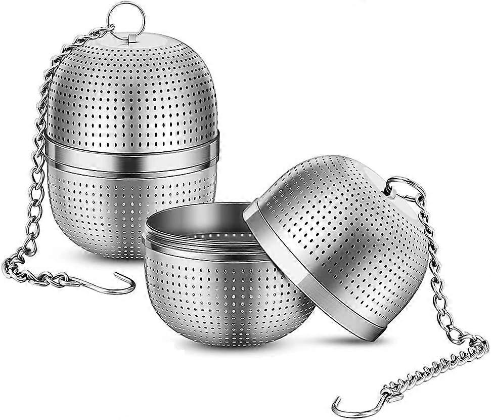 Tea Strainer Tea Infuser 2 Pack, 304 rustfritt stål tefiltre Tea Interval Diffuser for Loose Tea