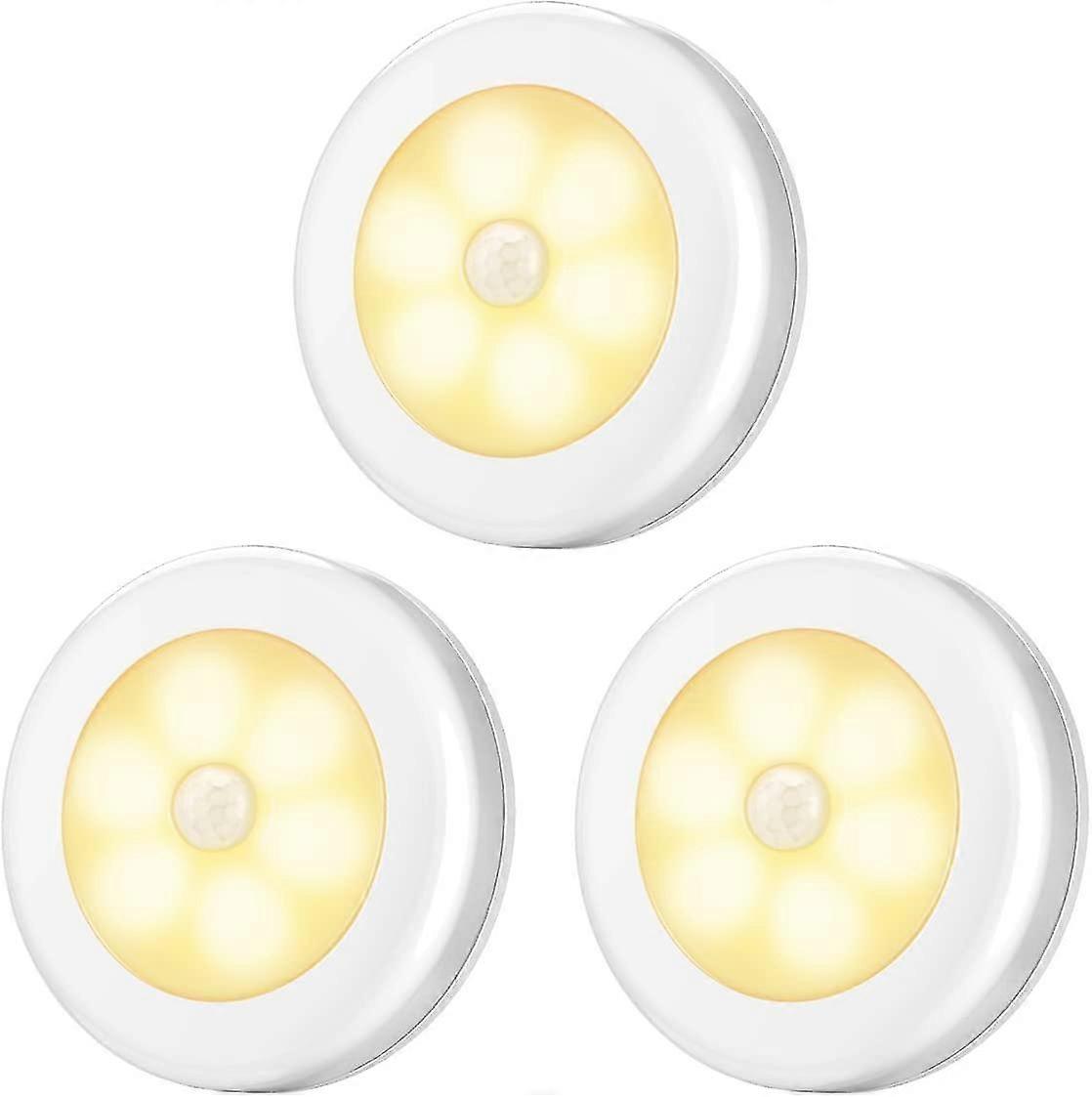 3 Pack Indoor Motion Sensor Light, Rechargeable Closet Light, Cabinet Light With Remote Control