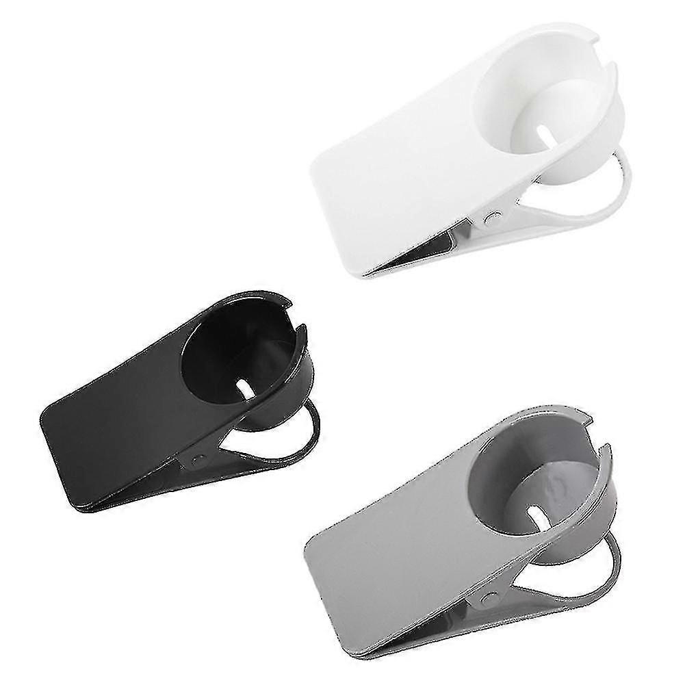 3 Pack Table Side Water   Shelf Desk Storage Clipwhiteblackgray