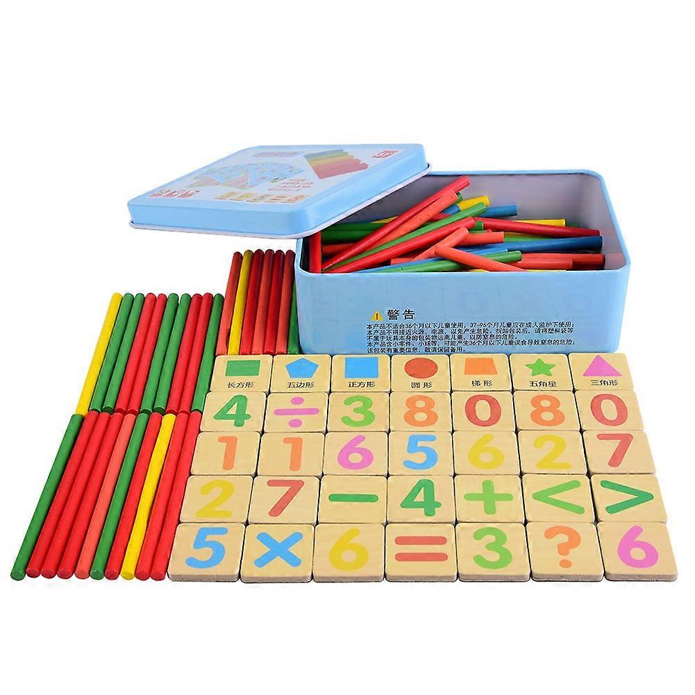 Wood Magnetic Stick Mathematics Puzzle Calculate Game Learning Arithmetic Toys