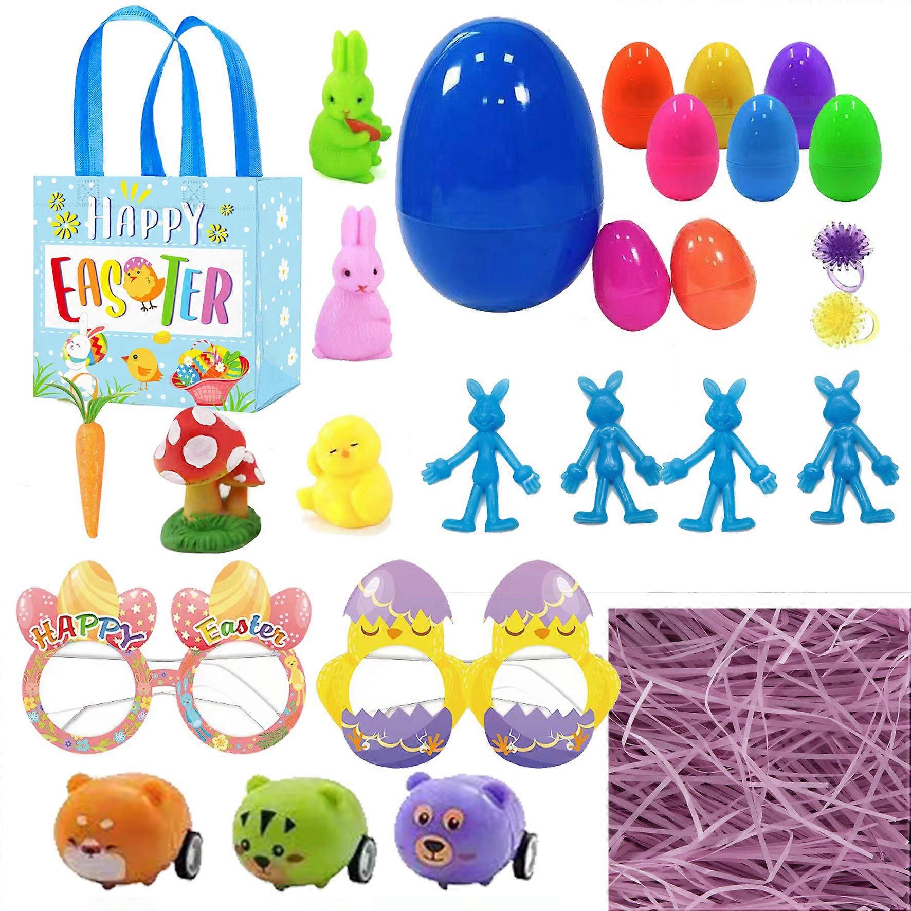 27pcs Easter Decompression Egg Set Simulated Empty Eggshells Dinosaur Twisted Eggs Decompression DIY Blind Box