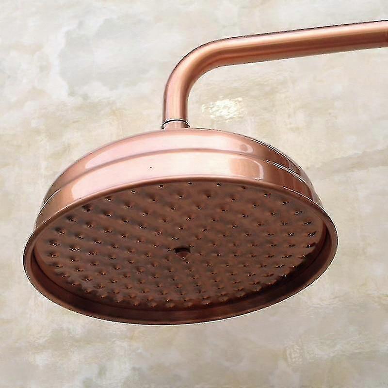 8 Inch Red Copper Antique Brass Round Shape Shower