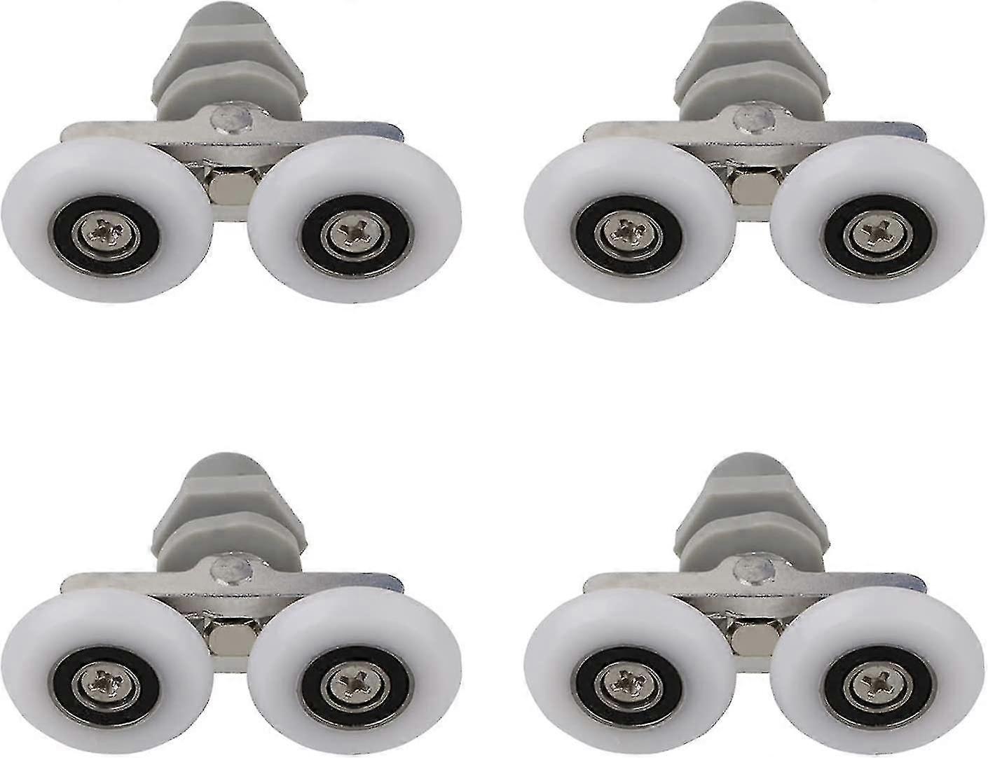 Starlight-set Of 4 Shower Door Rollers - Double Sliding Bearing - Glass Door (25mm)