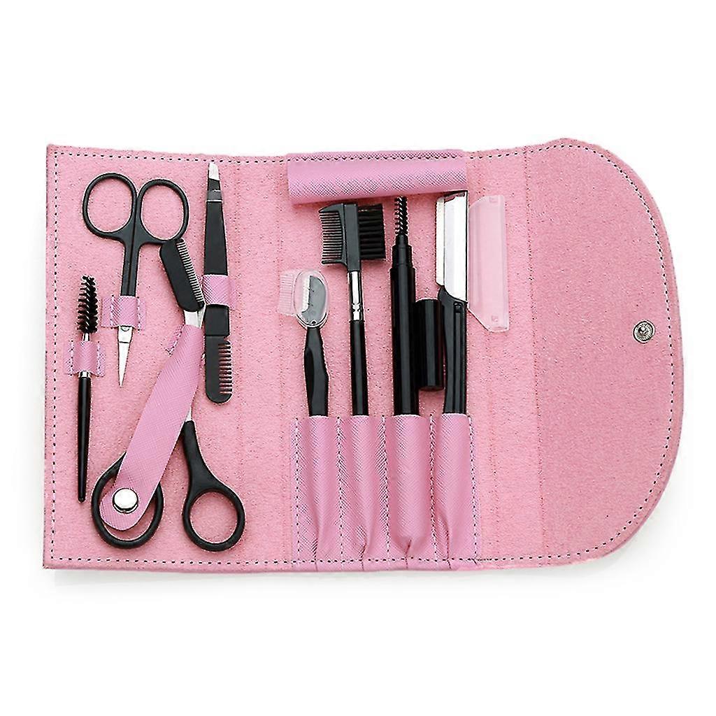 Unisex Eyebrow Grooming Kit Face Brow Trimmer Tool Set Portable For Home Travel