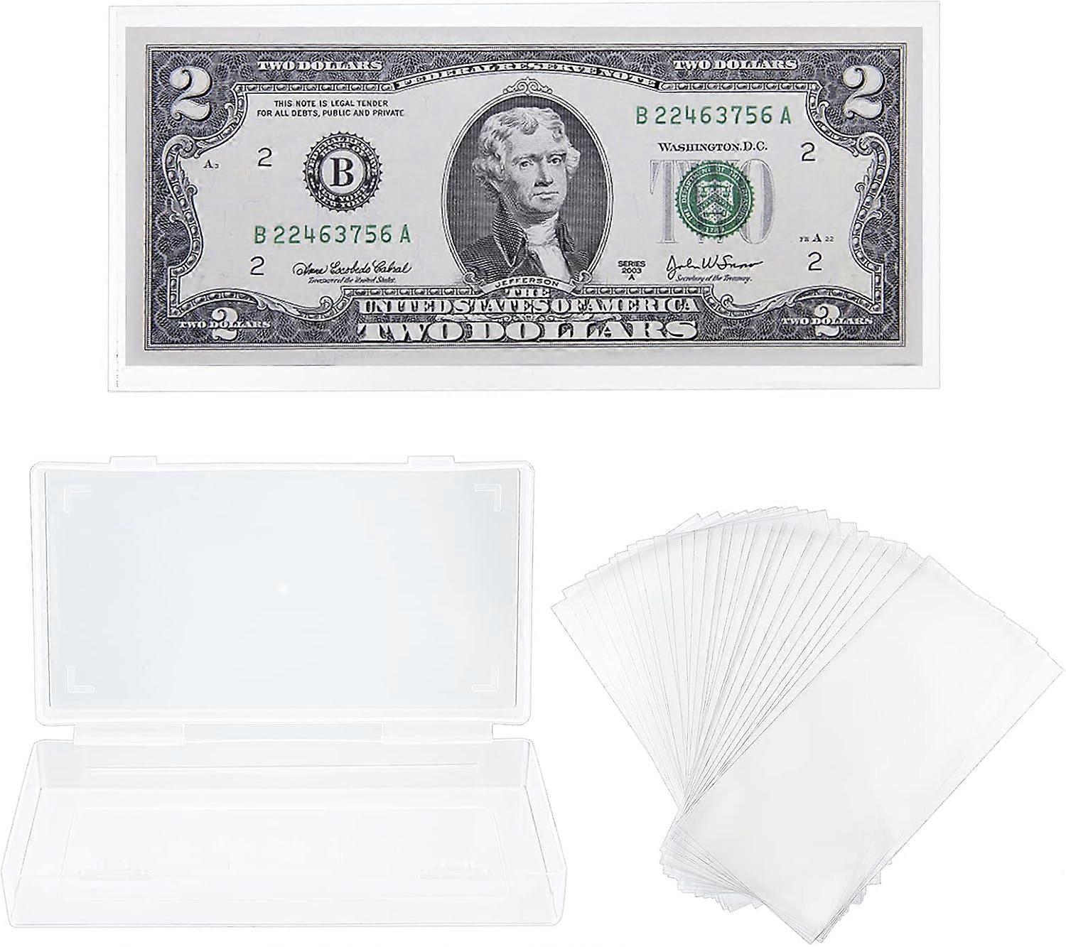 200個の通貨スリーブプラスチック紙幣ホルダー紙幣収納ケース付きスラブホルダー紙幣スタンプ収納DIY